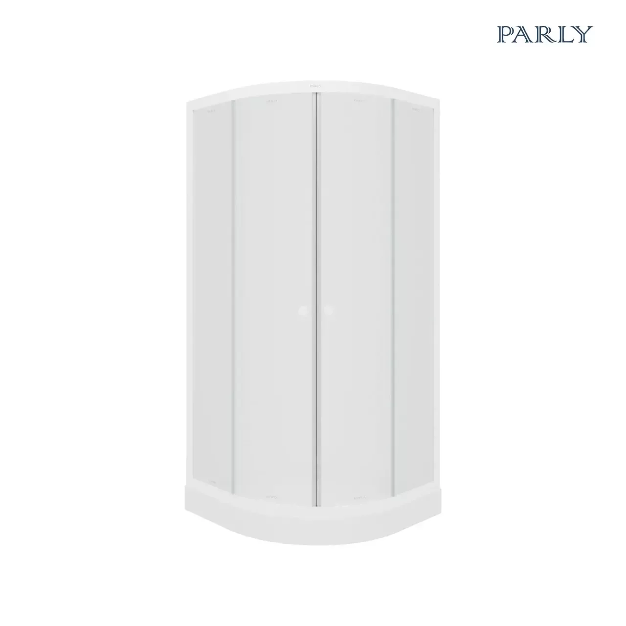 Душевой уголок Parly ZF91 полукруглый 1/4, с низким поддоном, матовое стекло, белый Душевой уголок Parly ZF91 полукруглый 1/4, с низким поддоном, матовое стекло, белый