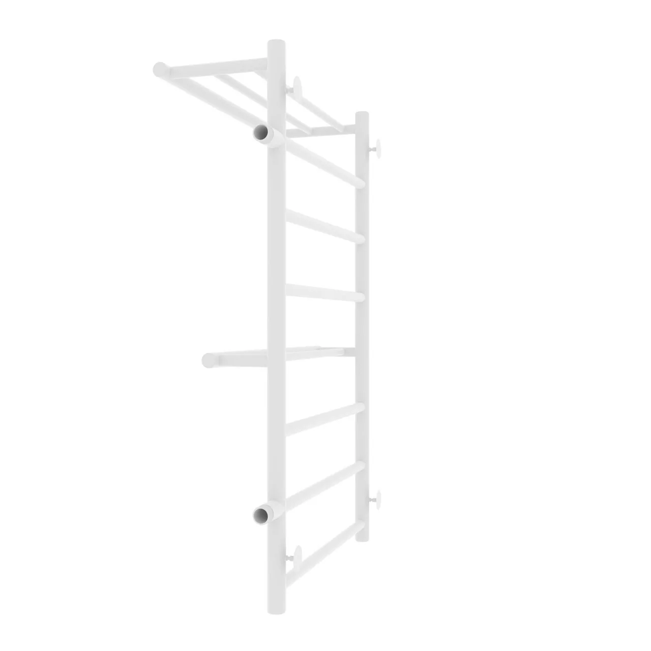 Полотенцесушитель водяной Laris Лавина П9 500х800 R МЦ 500-1, боковой, с полкой, белый матовый