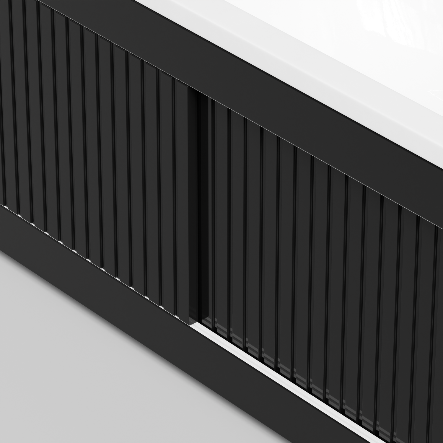 Экран под ванну Vod-ok Тач 170 раздвижной Черный глянец