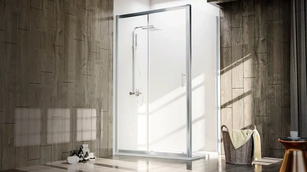 Душевой уголок Veconi RV072-14070-01-C4 140х70 без поддона, прозрачное стекло, хром от магазина Vanna-Vanna.ru!