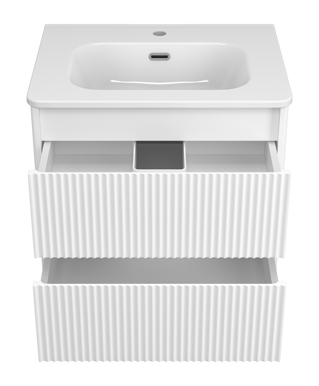 Тумба с раковиной Brevita Riva 60 подвесная, белый