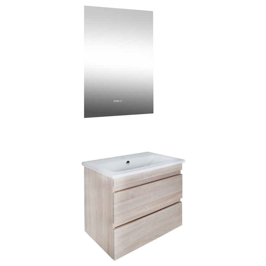 Мебель для ванной Асб-мебель Лира 75 комплект, подвесной, дуб сонома