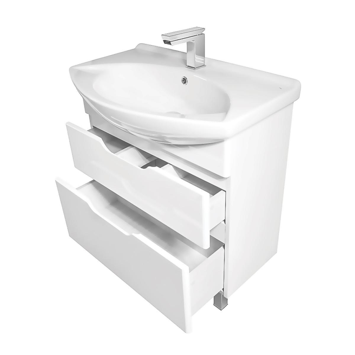 Тумба с раковиной напольная Dreja Laguna Plus 105 см, белый