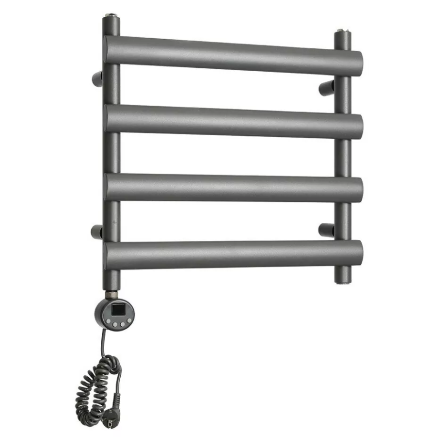 Полотенцесушитель электрический Domoterm Альфа П4 500х496 EL левый, графит