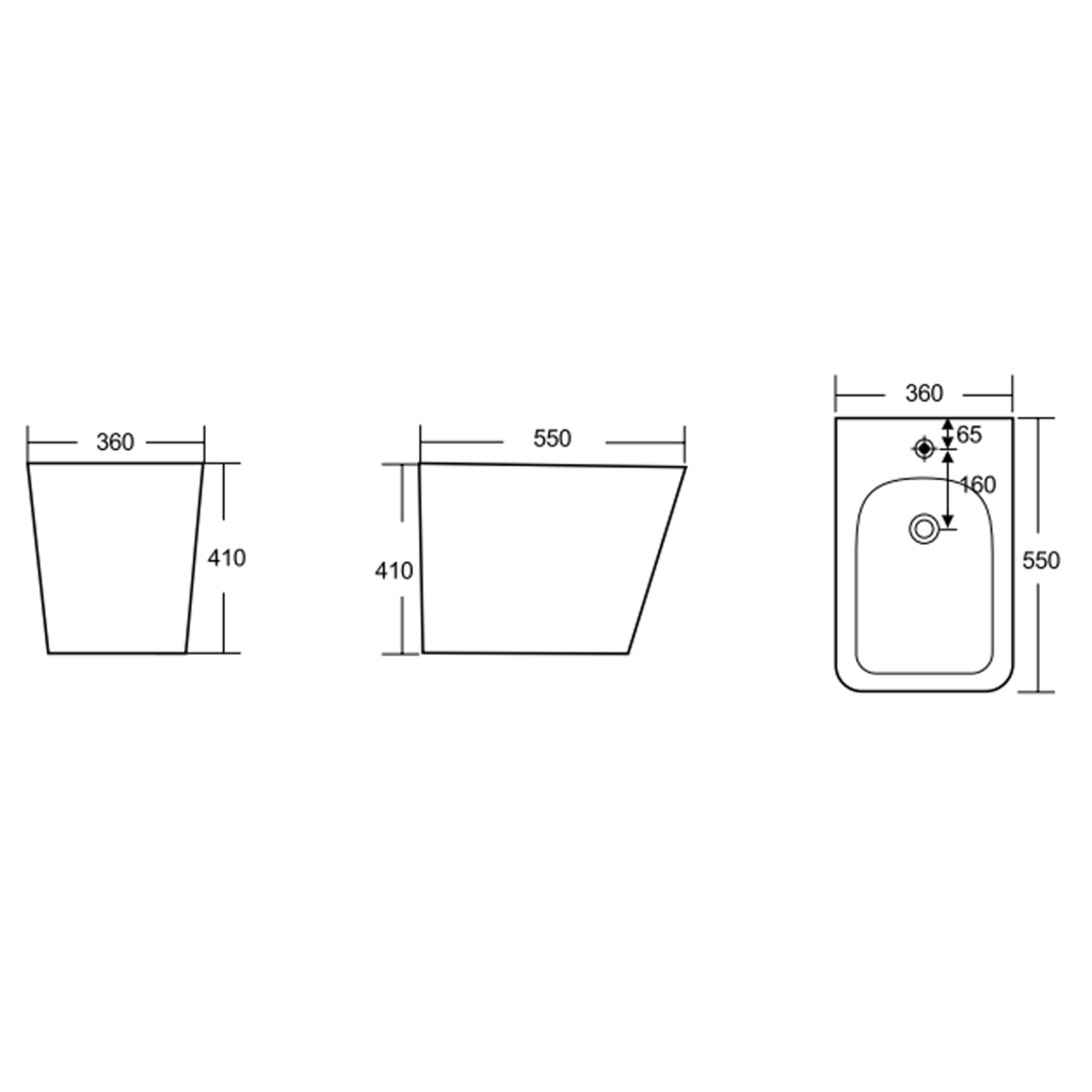 Биде Iberica Blanca Toledo Bide IB.TLА.B32 напольное, белый