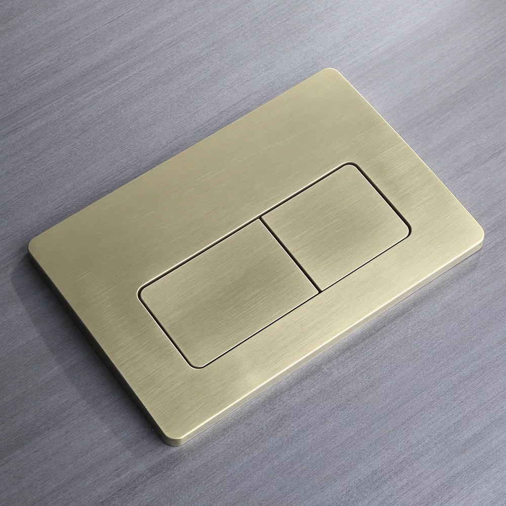 Кнопка смыва Veconi FLUSH V5, FLV5-G, 240х162х9, пластик, золото брашинг