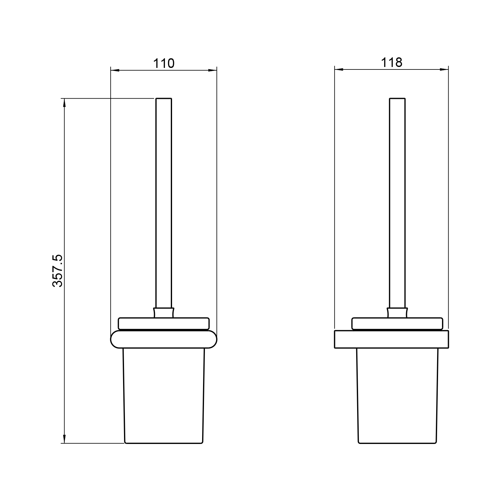 Ершик для унитаза Timo Luiro 18461/03 черный