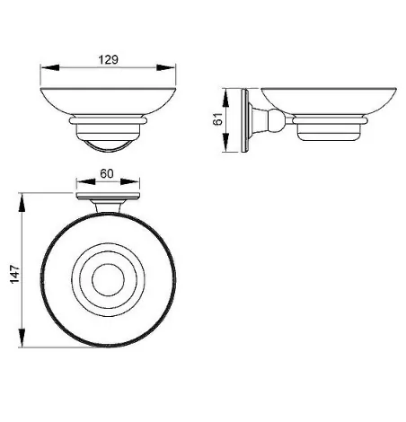 Мыльница Timo Nelson 150021/00 хром