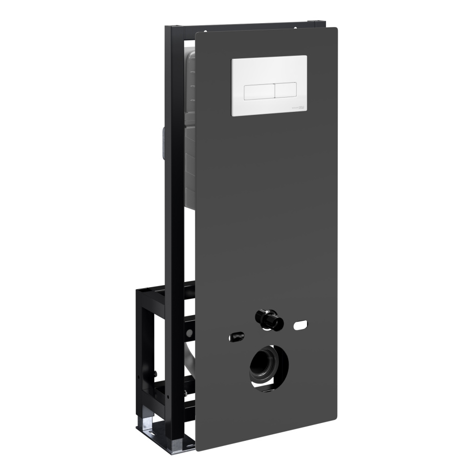 Инсталляция WasserKraft Glan 66TLT.010.ME.BL.WH03 для подвесного унитаза, с кнопкой