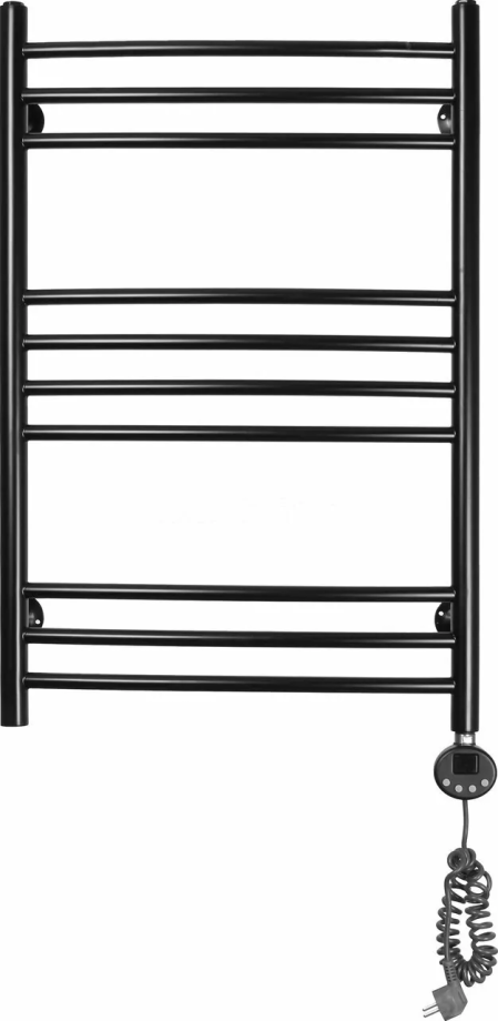 Полотенцесушитель электрический Калипсо Domoterm П10 500х800 R правый, черный матовый