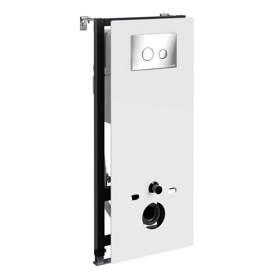 Инсталляция WasserKraft Abens 20TLT.010.ME.WH.CH01 для подвесного унитаза, с кнопкой