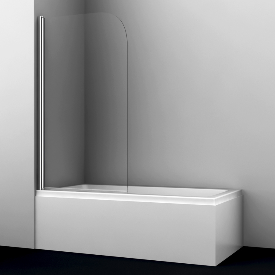 Стеклянная шторка WasserKraft Leine 35P01-80 профиль профиль хром