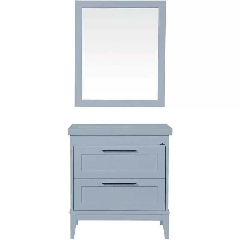 Мебель для ванной ValenHouse Эйвори 80 комплект, напольный, серый, фурнитура хром