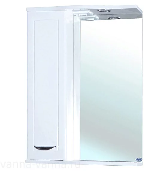 Зеркало с шкафчиком Bellezza Классик 55 L свет, белый