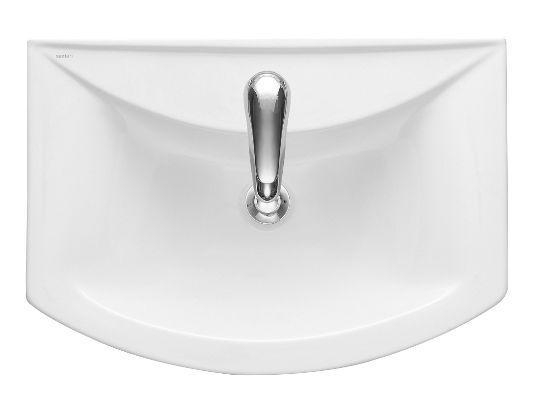 Тумба с раковиной Francesca Доминго 60 напольная, 2 двери, белая