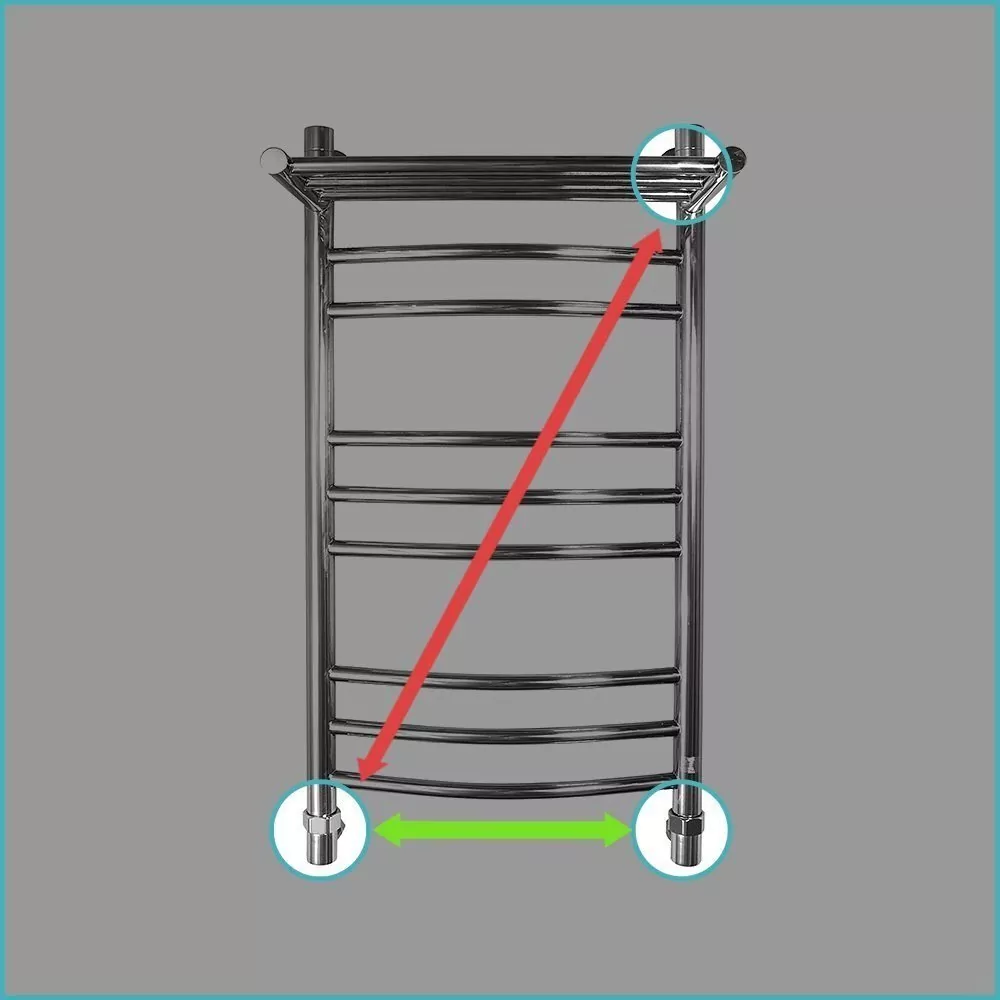 Полотенцесушитель водяной Energy Prestige Modus с полкой 800х400 хром