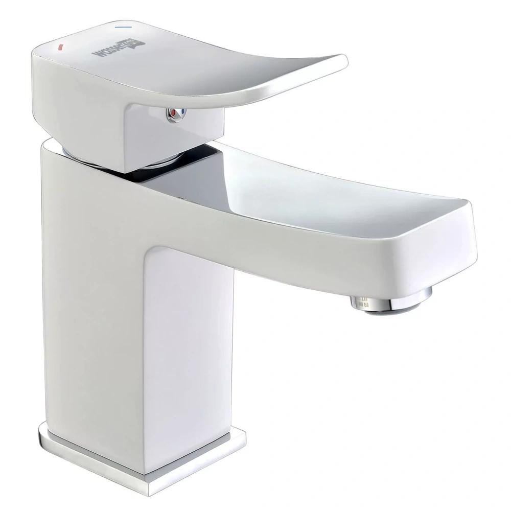 Смеситель для раковины WasserKraft Aller 1063WHITE белый хром от магазина Vanna-Vanna.ru!