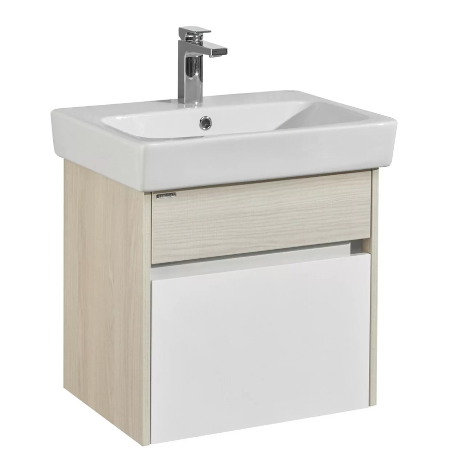 Тумба подвесная Aquaton Верди 60 раковиной Нео 60, белый/ясень