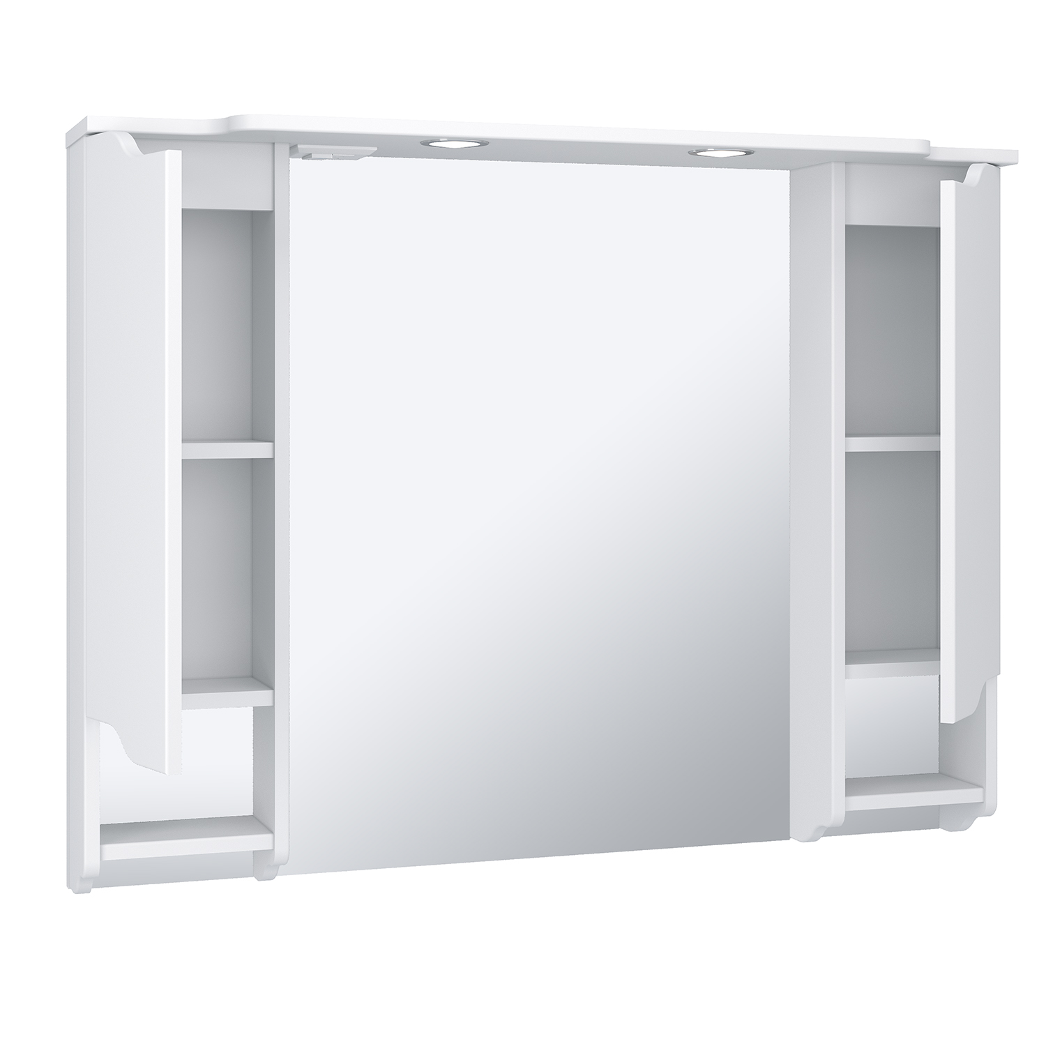 Зеркало с шкафчиком Runo Стиль 105 белый