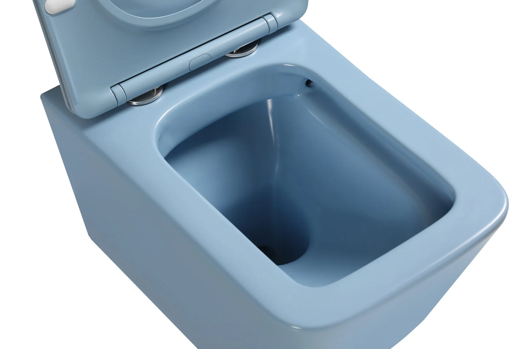 Унитаз SantiLine SL-5007BL подвесной, голубой матовый