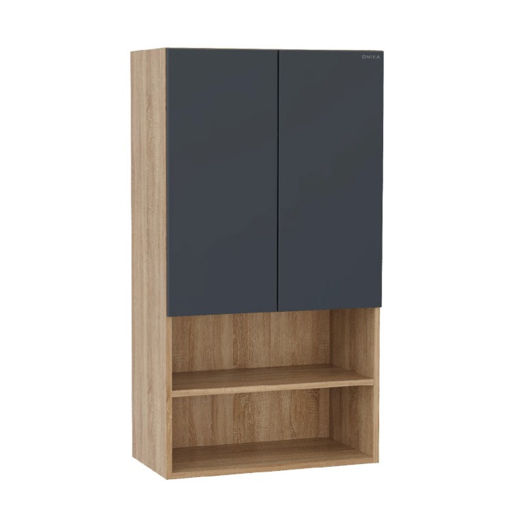 Шкаф навесной Onika Маркус Нова 60 серый/дуб сонома