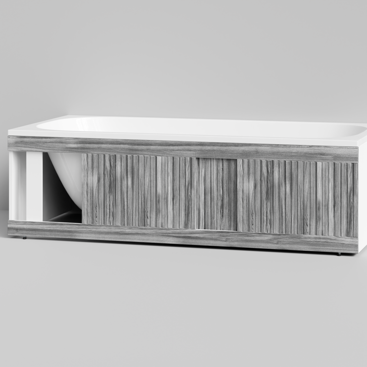 Экран под ванну Vod-ok Тач 180 раздвижной Лиственница структурная контрастно-серая