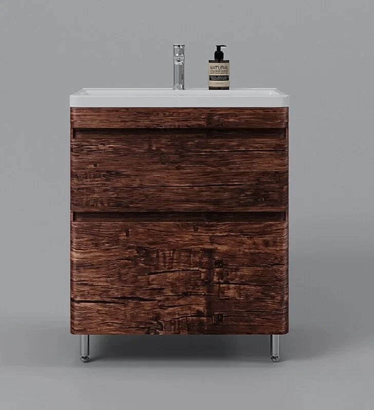 Тумба напольная Style Line Атлантика 70 Plus Люкс с раковиной Атлантика 70, старое дерево