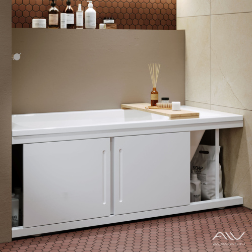 Экран под ванну Alavann Alt 160 раздвижной белый