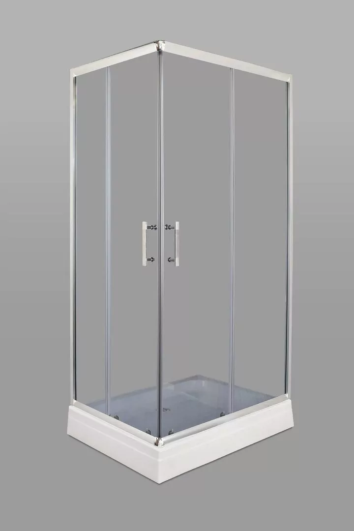 Душевой уголок Parly QZ71S N L/R прямоугольный, с низким поддоном, тонированное стекло, хром Душевой уголок Parly QZ71S N L/R прямоугольный, с низким поддоном, тонированное стекло, хром