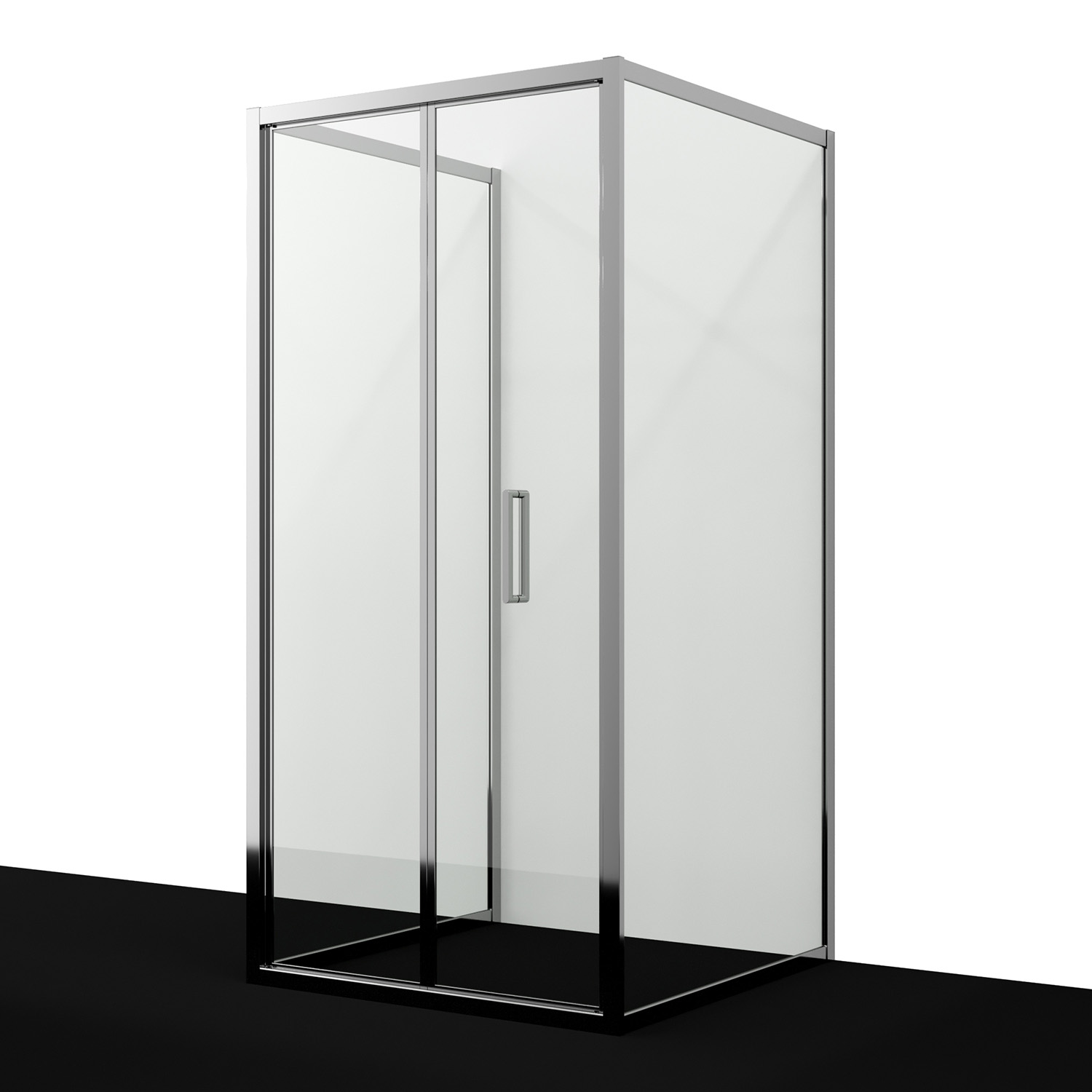Душевой уголок WasserKraft Weser 78F42 100х100 квадратный, без поддона, прозрачное стекло, серебристый