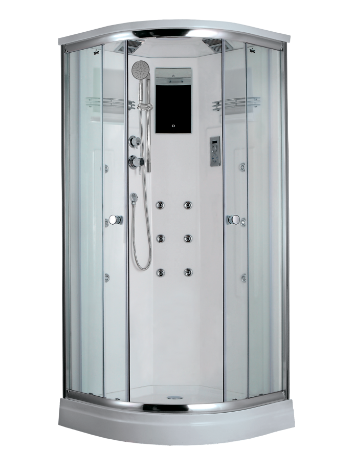 Душевая кабина Timo Lux T-7709 NEW 90*90*225, турецкая баня хамам, стульчик прозрачный