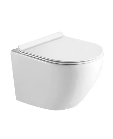 Унитаз Timo Rimless Kulo TK-403 подвесной, с микролифтом, белый