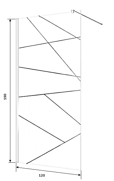 Душевая перегородка Ceruttispa PICK T120 (120x190)