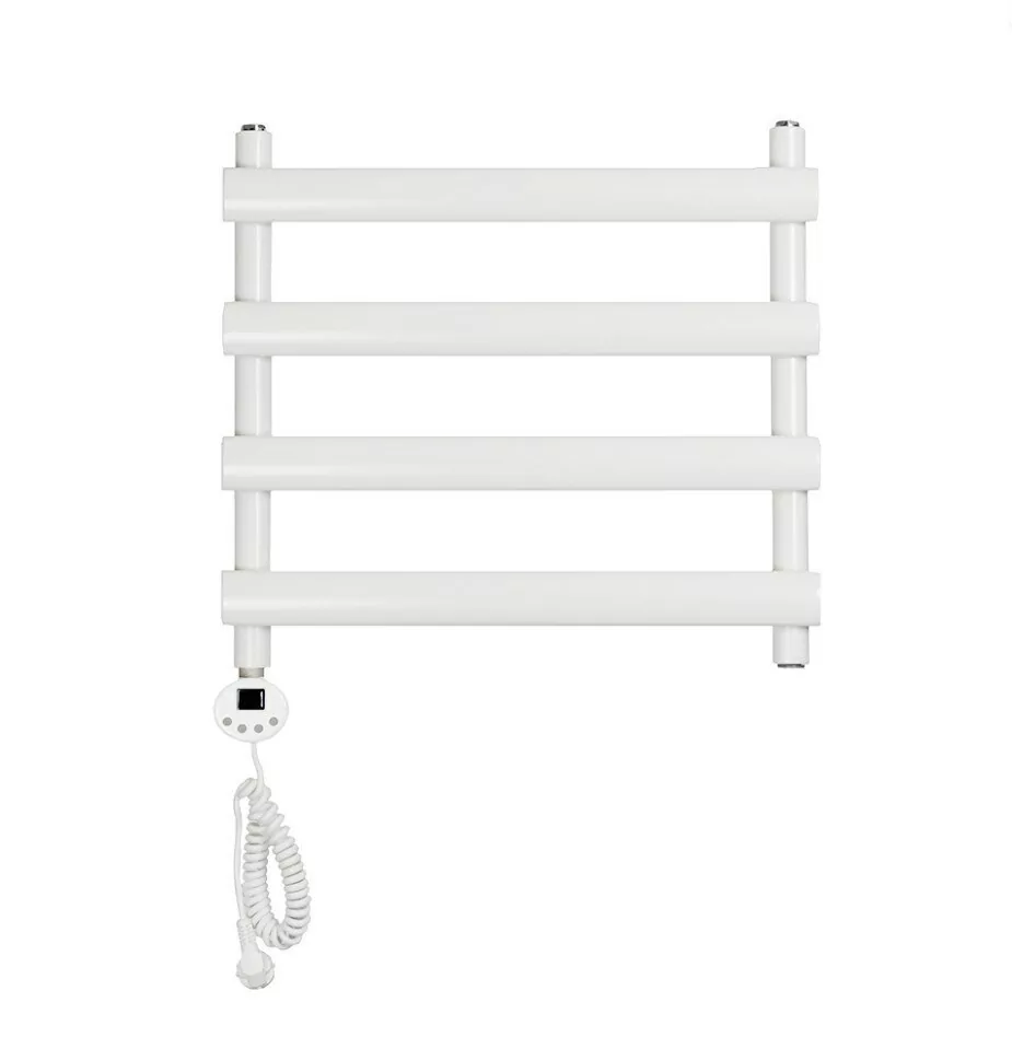 Полотенцесушитель электрический Domoterm Альфа П4 500х496 EL левый, белый матовый