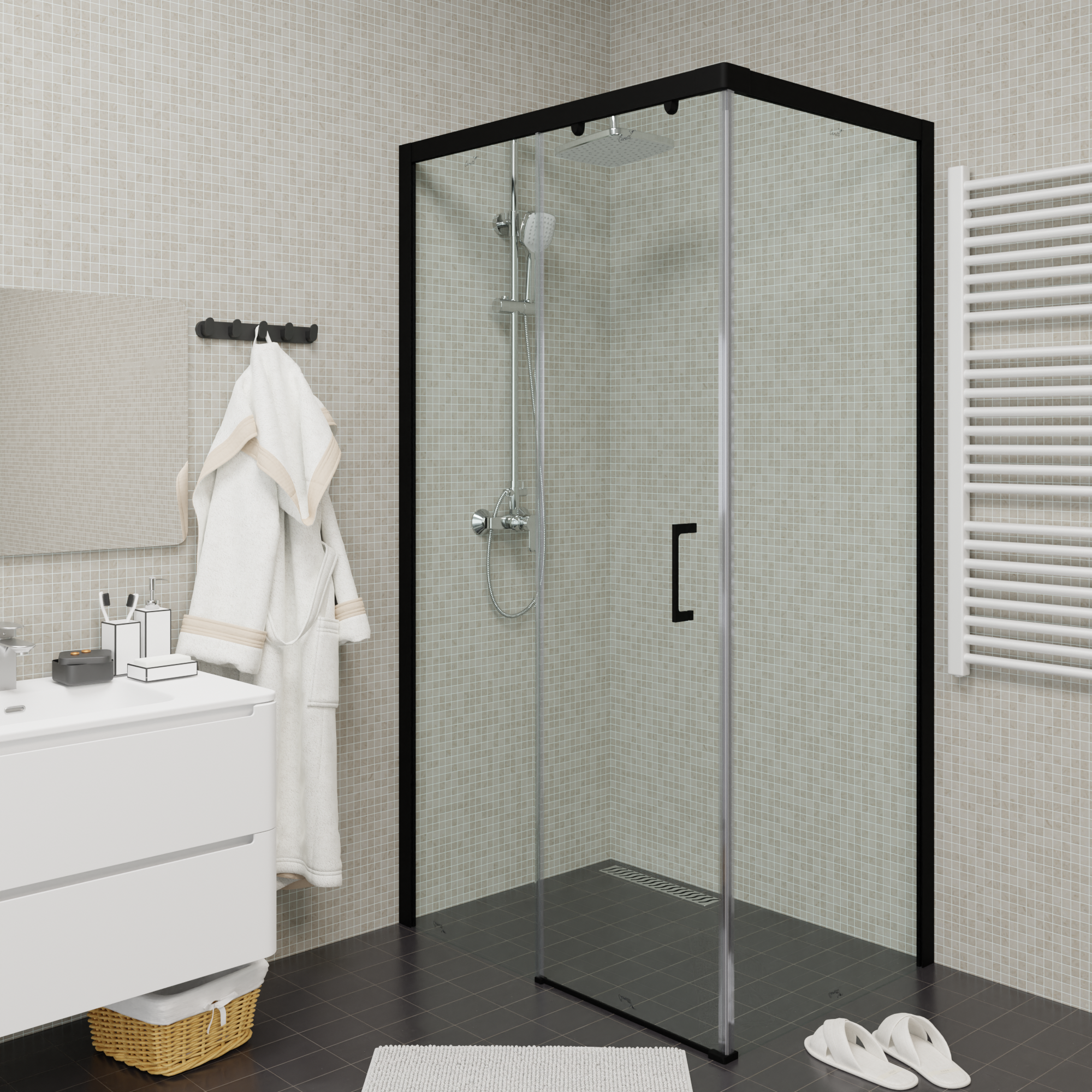 Душевой уголок Cerutti Spa VITO110B-L без поддона (80x110x195)