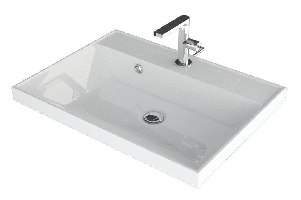 Тумба напольная Vod-ok Арабеска 60 с раковиной Classica 60, белая + 13 цветов от магазина Vanna-Vanna.ru!