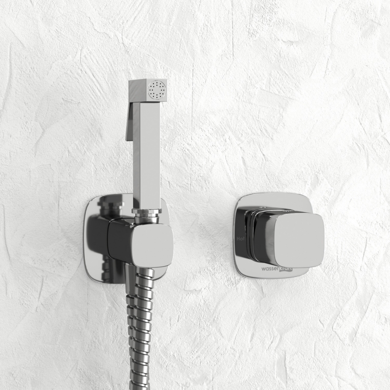 Смеситель с гигиеническим душем WasserKraft Naab A8651.326.057.136 хром