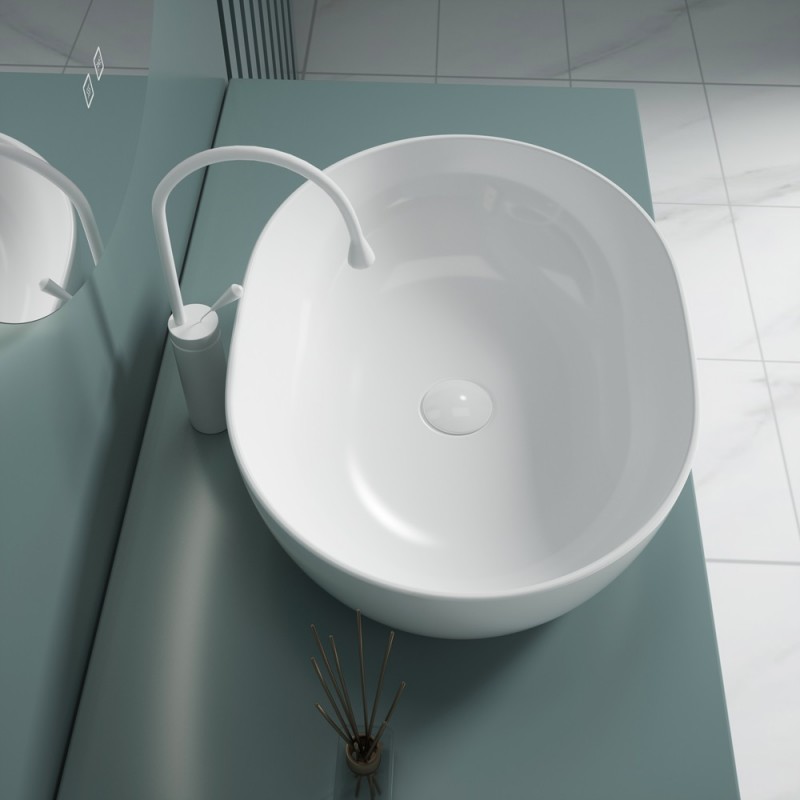 Раковина накладная Esbano CORAL-N(White) 480x350x130