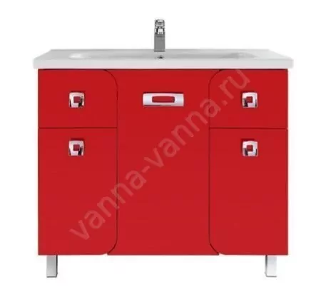 Тумба с раковиной Vod-ok Elite Арнелла 100 напольная, белая