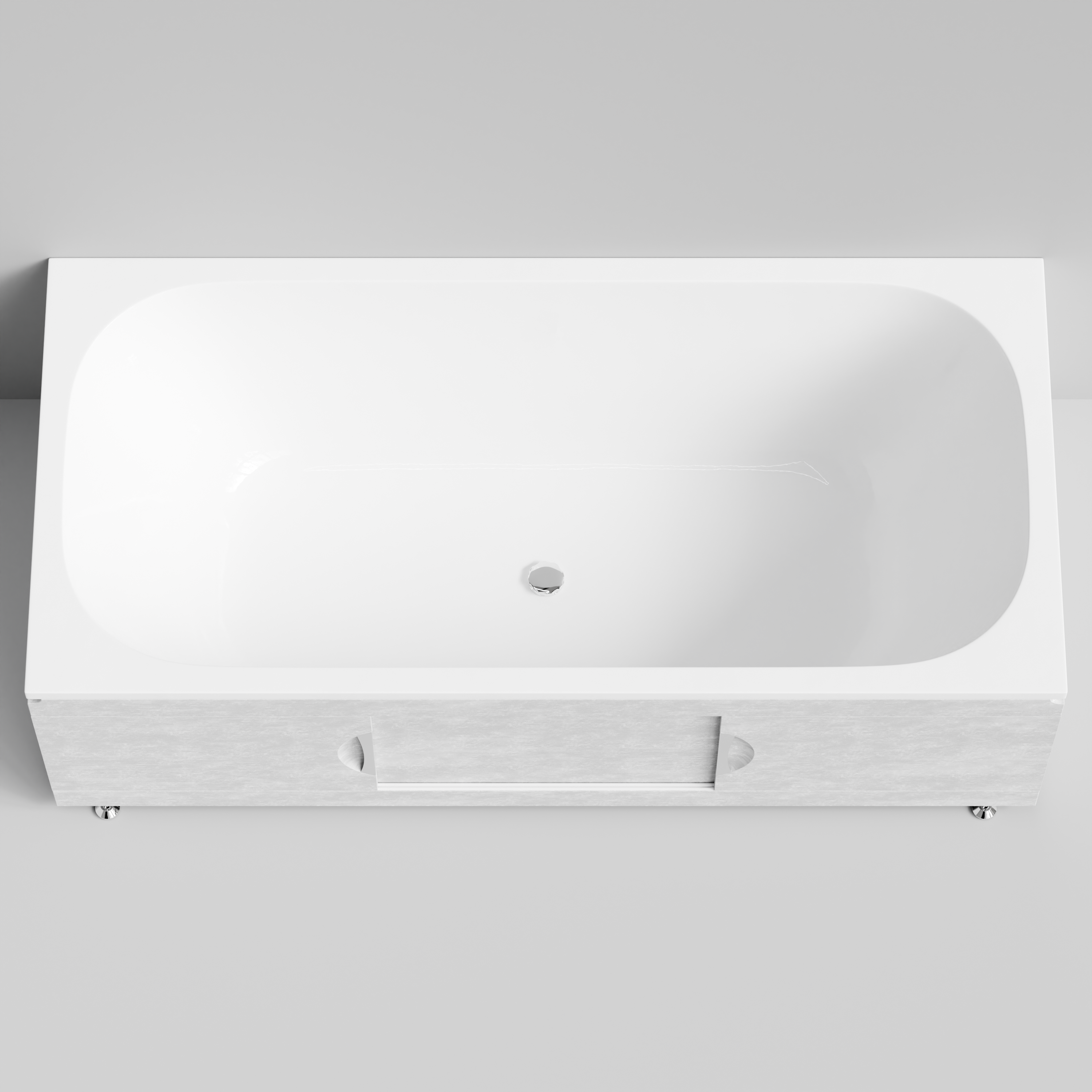 Экран под ванну Vod-ok Топ 180 раздвижной Белый камен