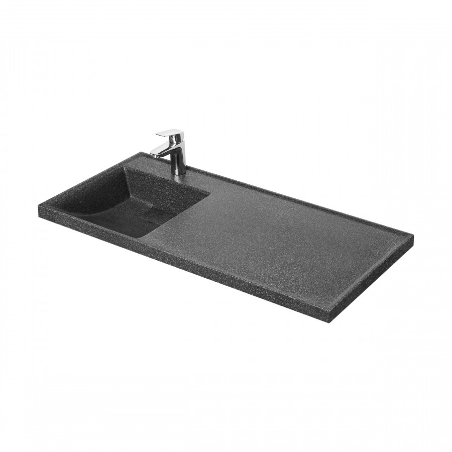 Раковина Aquaton Лондри 105 левая, графит