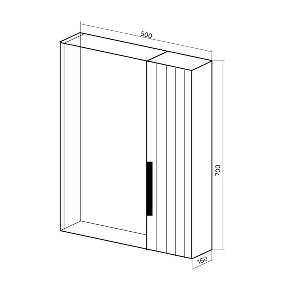 Зеркало-шкаф Viant Сицилия 50 R белый