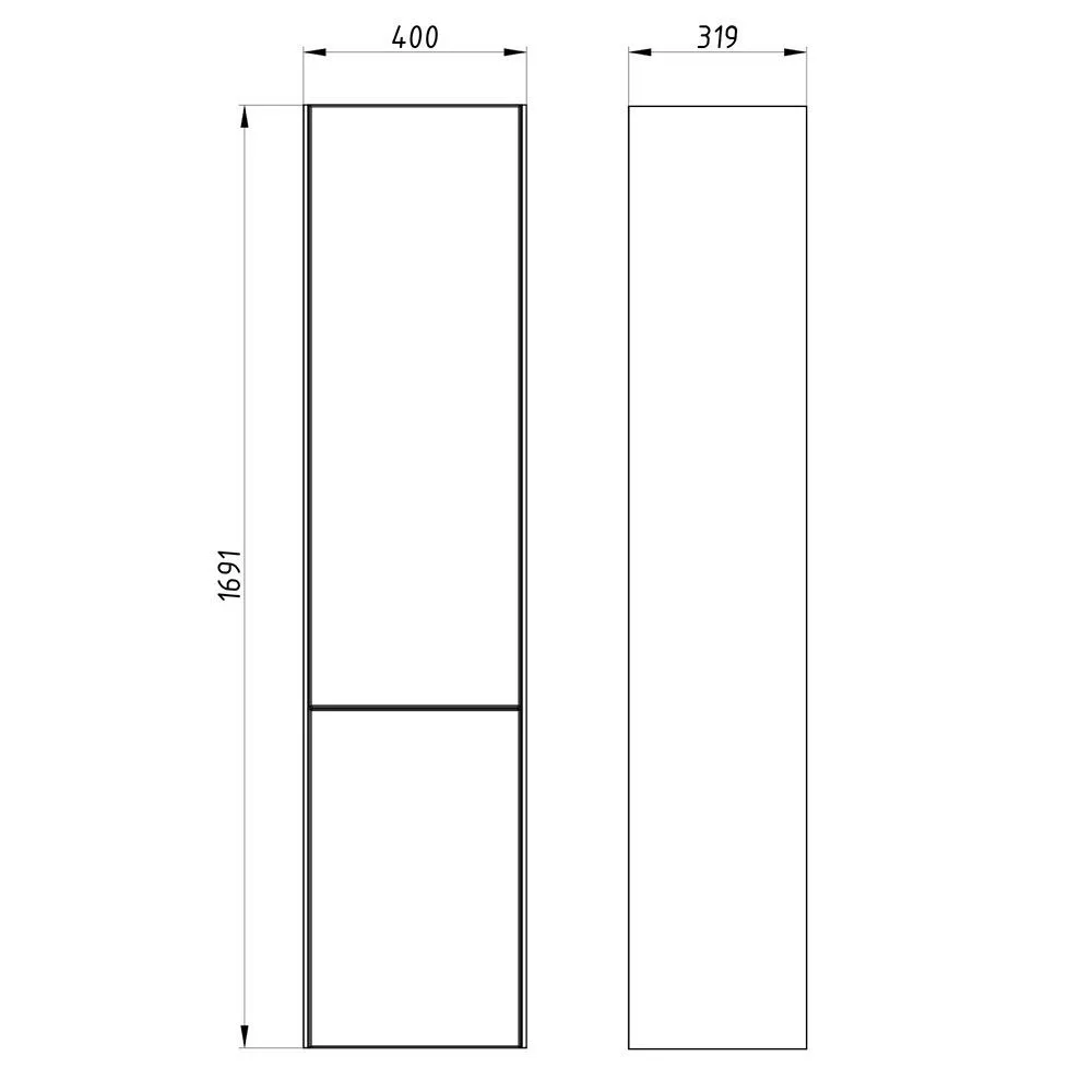 Пенал ASB Woodline Гранада 40 R подвесной, тирамису софт от магазина Vanna-Vanna.ru!