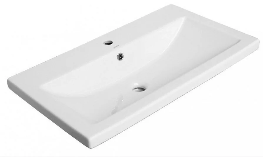 Тумба с раковиной Style Line Жасмин-2 80 Люкс Plus, подвесная, белая