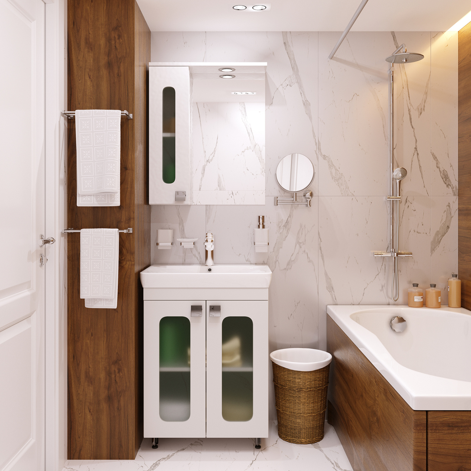 Тумба с раковиной Misty Урал 60 белый