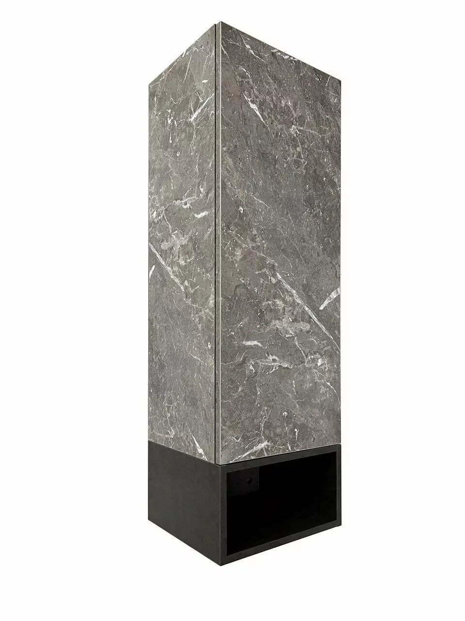 Шкаф навесной Style Line Мальта 36 с нишей, L/R, рускеала/черный