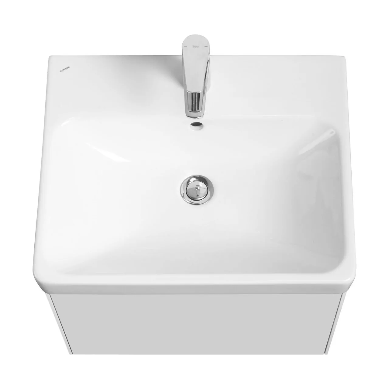 Тумба подвесная Aquaton Асти 55 с раковиной Адриана 55, 1 ящик, белый