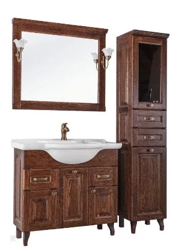 Зеркало Vod-ok Elite Дубини 105 свет, орех, венге