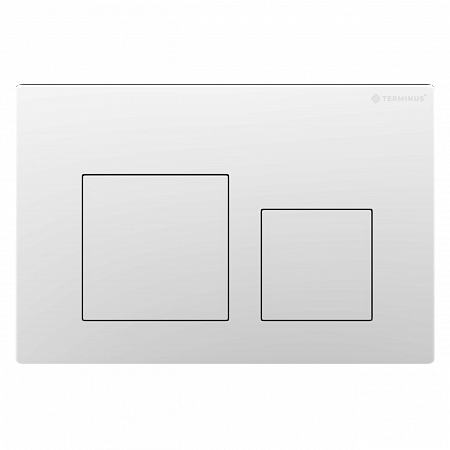 Клавиша смыва для инсталляции Terminus Classic кнопка квадрат, цвет белый