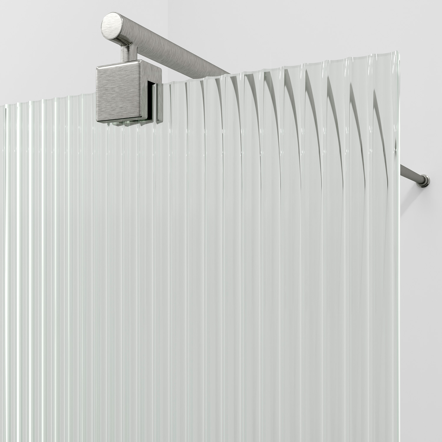 Душевая перегородка Wasserkraft Rur 30W39BN-FL прозрачное стекло, профиль никель